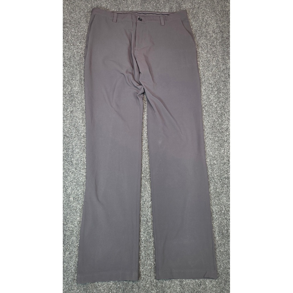 Ministry of Supply Aero Standard Fit Pants Mens 34 Gray Moisture Wicking Stretch